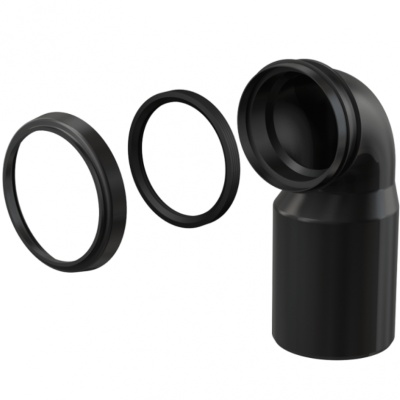 Колено выпускное для унитаза Alcaplast M906 Черное