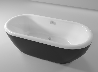 Акриловая ванна Riho Dua 180x86 с черной панелью