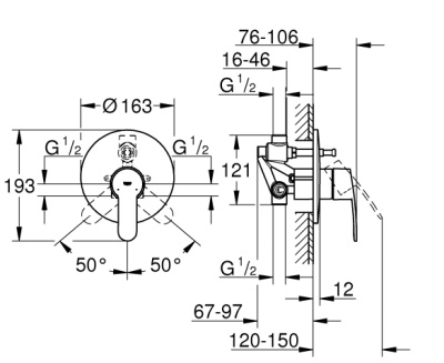 Смеситель для душа Grohe Eurostyle Cosmopolitan 33637002 Хром