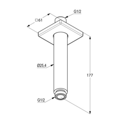 Кронштейн для верхнего душа Kludi A-Qa 6653591-00 Белый