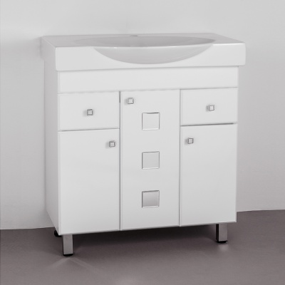 Тумба под раковину Style Line Крокус 75 Белый глянец