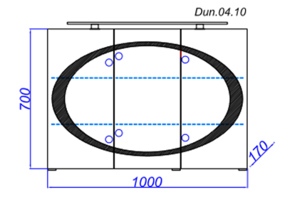 Зеркальный шкаф Aqwella Дюна 100 Dun.04.10/W с подсветкой Белый