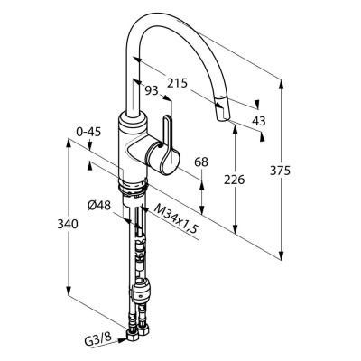 Смеситель для кухни Kludi Bingo Star 428510578 Хром