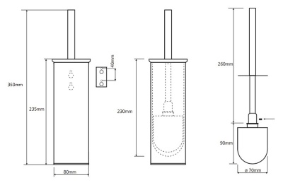 Ершик для унитаза Bemeta Plaza 118213092 Хром/Прозрачный