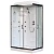 Душевая кабина Royal Bath HP 120х80 RB8120HP2-T-CH-L с гидромассажем стекло прозрачное задняя стенка Белая