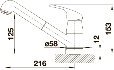 Смеситель для кухни Blanco Daras-S-F Хром