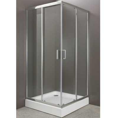 Душевой уголок BelBagno Uno A-2 95x95 профиль Хром стекло прозрачное
