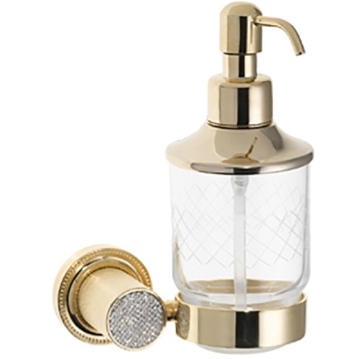 Дозатор для жидкого мыла Boheme Royal Cristal 10932-G Золото