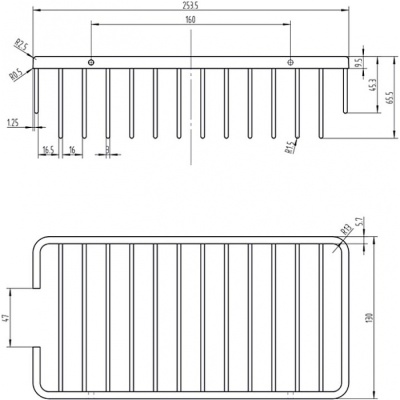 Полка корзина ZorG BR AZR U-1 BR Бронза