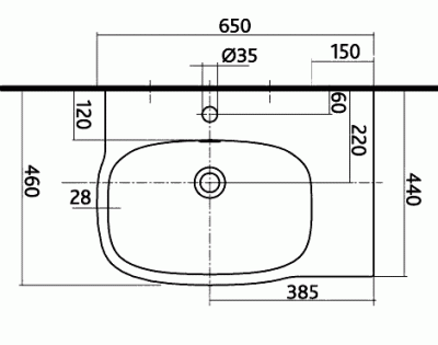 Раковина Ifo Sjoss RP311065110 Асимметричная правая