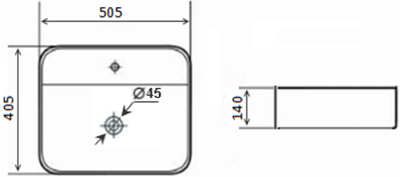 Раковина-чаша Timo Inari 50 TK-505 Белая глянцевая Раковина-чаша Timo Inari 50 TK-505 Белая глянцевая