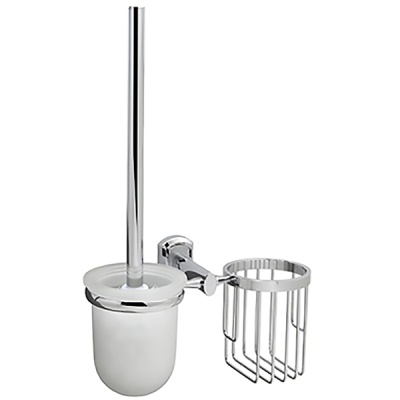 Ершик для унитаза с держателем освежителя WasserKRAFT Oder K-3035 Хром