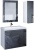 Тумба с раковиной Marka One Liriya 75П Black stone
