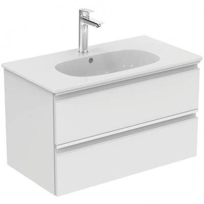 Тумба под раковину Ideal Standard Tesi 80 T0051OV подвесная Белая глянцевая