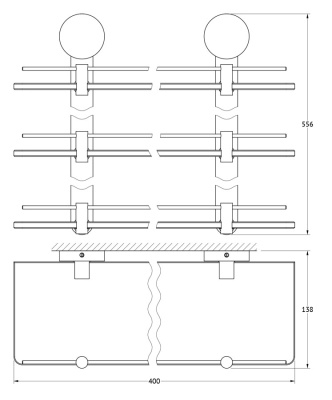 Стеклянная полка Artwelle Harmonie HAR 038 Хром
