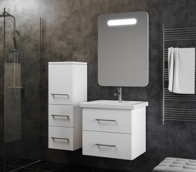 Шкаф пенал Opadiris Арабеско 35 L Z0000009902 подвесной Белый глянцевый