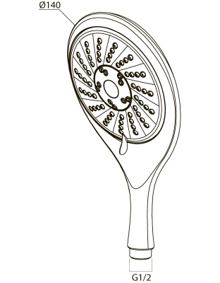 Ручной душ AM.PM Awe Supreme F0215000 Хром