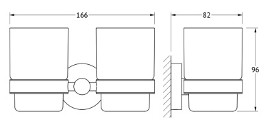 Стакан для зубных щеток Artwelle Harmonie HAR 013 двойной Хром