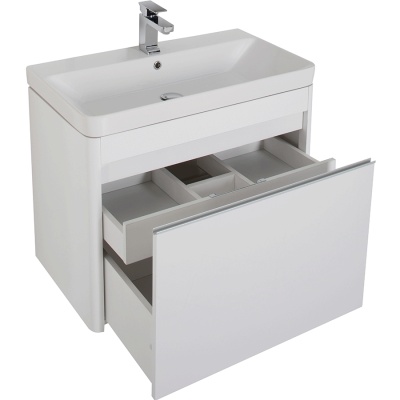 Комплект мебели для ванной Aquanet Вилора 80 203634 подвесной Белый глянец