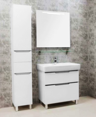 Тумба под раковину Акватон Дакота 80 1A202901DAAY0 белая/выбеленное дерево