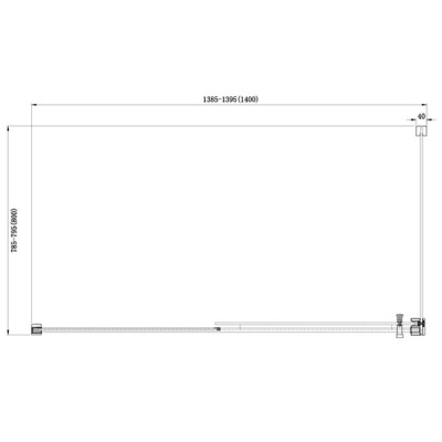 Душевой уголок Aquanet Delta NPE1131 140x80 профиль Хром, стекло прозрачное
