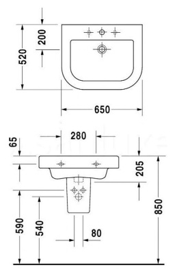 Раковина Duravit Happy D 2 65 2318650000 Белая