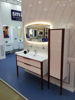 Тумба под раковину Opadiris Риголетто 120 Z0000012844 Белая глянцевая/Светлый орех