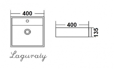 Раковина Laguraty 40 115B Белая