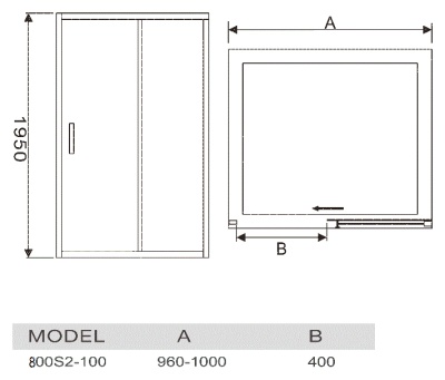 Душевая дверь в нишу WeltWasser WW600 S2 100 10000000953 профиль Хром стекло прозрачное