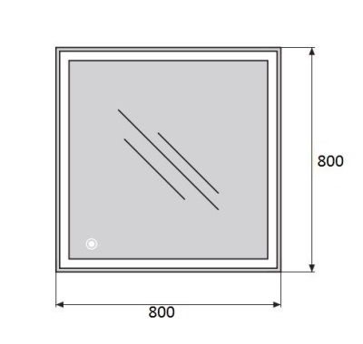 Комплект мебели для ванной BelBagno SET-KRAFT-800-BO-C-BB344-LOY-GRT-800/800 с зеркалом и смесителем Bianco Opaco, столешница - Cemento (без нанесения узора)