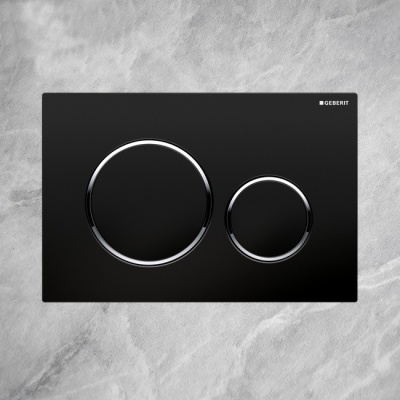 Клавиша смыва Geberit Sigma 20 115.882.KM.1 Черный/хром