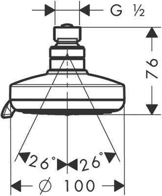 Верхний душ Hansgrohe Croma 27443000 Хром