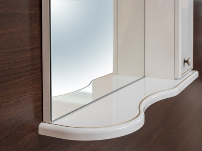 Зеркало со шкафом Cerutti SPA Динара 70 6574 с подсветкой Белое Золото