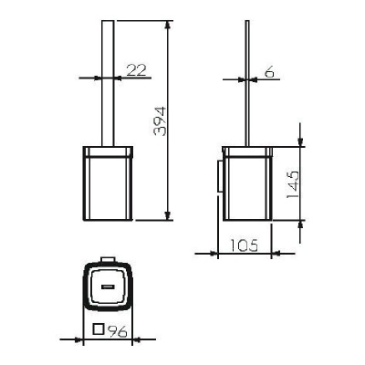 Ершик для унитаза Langberger 11325B Хром