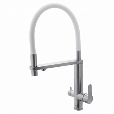 Смеситель для кухни Swedbe Selene Plus 8441 Нержавеющая сталь Белый