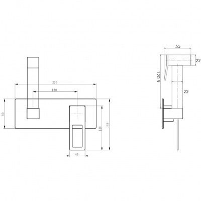 Гигиенический душ со смесителем Boheme Q 147-WCR Белый Хром