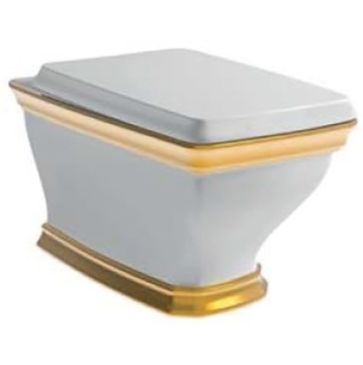 Унитаз Artceram Civitas CIV001 01 91 подвесной Белый с золотым декором