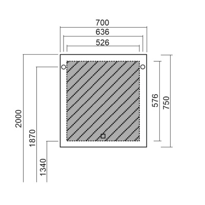 Зеркало Diborg Elise 70 77.7104 с подсветкой с подогревом и сенсорным выключателем