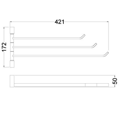 Держатель для полотенец Schein Allom 22834 Хром