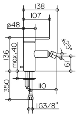 Смеситель для биде Keuco Plan Blue 53909 010000 Хром