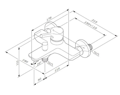 Смеситель для ванны AM.PM X-Joy S F85B10000 Хром