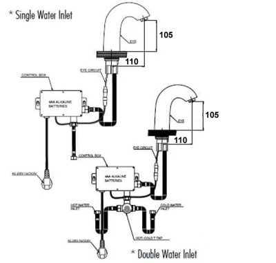 Смеситель для раковины GPD Photocell FLB10 Хром