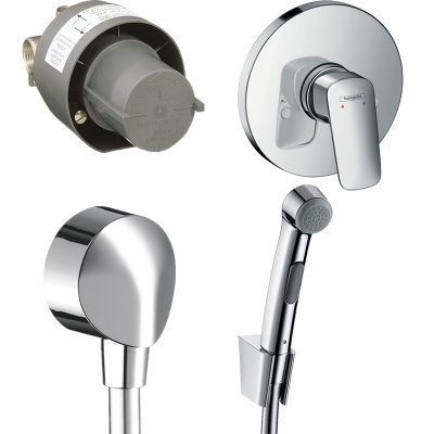 Гигиенический набор Hansgrohe 71606000+32129000+27454000+13620180 Хром