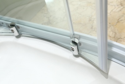 Душевая кабина Black&White Galaxy G8501-90х90 профиль Серебристый хром задняя стенка Белая