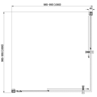 Душевой уголок Aquanet Delta Cube NPE1142 100x100 профиль Хром, стекло прозрачное