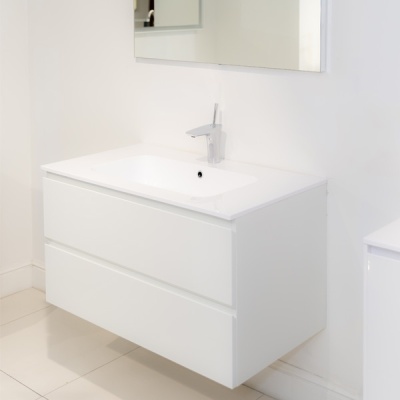 Тумба с раковиной Scavolini Rivo Drawn 90 подвесная Белая