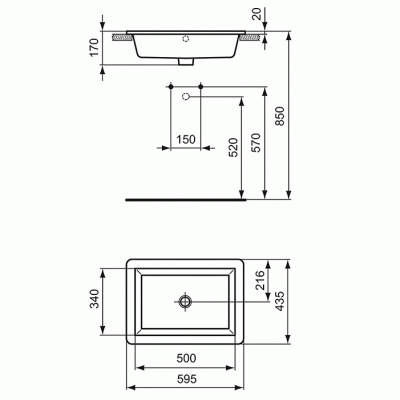 Раковина Ideal Standard Strada 60 K078001 Белая