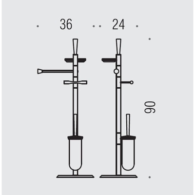 Напольная стойка Colombo Design Isole pantane B9419.000 Хром