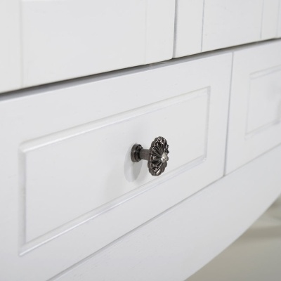 Тумба под раковину ASB-Woodline Флоренция 85 Белая с патиной