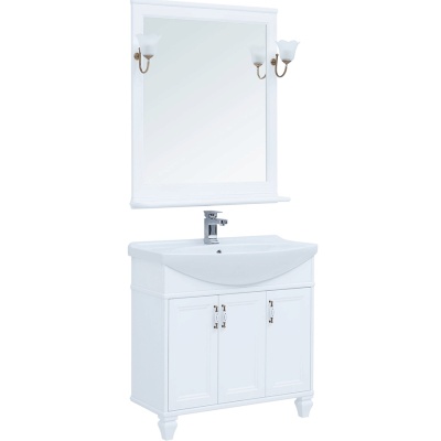 Комплект мебели для ванной Aquanet Валенса 85 249607 Белый матовый